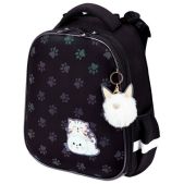 Ранец Brauberg 271366 Luminous, 2 отделения, с брелком, Paws, светящийся рисунок, 38х29х16 см
