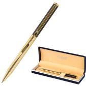 Ручка подарочная шариковая Galant 143522 ALLUSION, корпус черныйзолотой, детали золотистые, узел 0.7мм, синяя