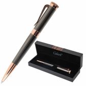 Ручка подарочная шариковая Galant 144170 Taut, корпус оружейный металл, детали розовое золото, узел 0.7мм, линия письма 0.5мм, синяя