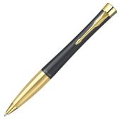 Ручка шариковая Parker 2143640 Urban Twist Black GT, корпус черный, позолоченные детали, синяя