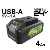 Аккумулятор Greenworks 2939307 с USB разъемом G24USB4, 24V, 4 А.ч арт.
