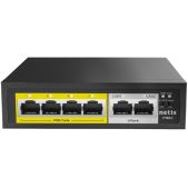Коммутатор Netis P106C L2 6x100Мбит/с 4PoE+ 60W неуправляемый