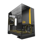 Корпус mATX без БП Geometric Future 1AM3NZBK00110 Model 3 Black Gray with fans 5x120мм ARGB fans
