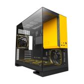 Корпус mATX без БП Geometric Future 1AM3NZBY00110 Model 3 Black Yellow with fans 5x120мм ARGB fans