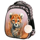 Ранец Brauberg 274387 STABLE, 2 отделения, с брелком, Curious leopard, 36х28х16 см