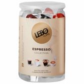 Кофе в капсулах, 40 порций, Ассорти 4 вкуса, для кофемашин Nespresso, Lebo