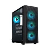 Корпус ATX без БП Xastra A311-4FC12A-C6 A311 4ARGB-C6 Black Mesh full-size TG 4x120мм FC120 ARGB PWM fans/Argb+PWM HUB 6port