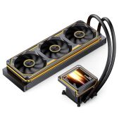 Комплект водяного охлаждения Jonsbo TX-360 Black LGA 1851/1700/1200/115X/AM5/AM4 TDP 320W, ARGB вентилятор and ARGB LCD Display PUMP, PWM, Triple вентилятор 120мм, черный RET