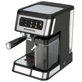 Кофеварка Brasson 457885 CM-1830 рожковая со встроенным капучинатором, 4 напитка, дисплей, 1.6 л, 1250 Вт, 20 бар
