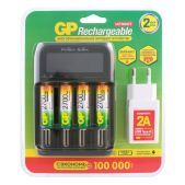 Аккумулятор + зарядное устройство GP 270AAHCMHSPBA-2CR4 PowerBank AA NiMH 2700mAh 4шт блистер