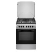 Плита комбинированная Kraft KF-FSK6403 AES нерж/черный, электр.духовка