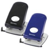 Дырокол Brauberg 221278 Style, до 50 листов, металлический синий черный