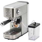 Кофеварка Brasson 457884 CM-1848 рожковая со встроенным капучинатором, два напитка, 1.5л, 1250 Вт, 20 бар