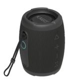 Колонка портативная Kaigo 514224 BT10T, 10 Вт, Bluetooth, USB, Micro SD, AUX, RGB, TWS, IPX7, черная