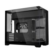 Корпус ATX без БП Lian Li G99.O11VMX.R0 O11 Vision-M Black / 1 x 140mm PWM вентилятор / Mini-Tower, TG /