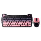 Комплект беспроводной (клавиатура + мышь) Smartbuy SBC-668396AG-KT2 Kitty 2 детский мультимедийный