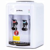 Кулер для воды Aqua Work 24608 0.7-TKR водонагреватель без охлаждения, настольный, 2 крана, белый/черный