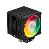 Кулер upHere UE2KC6 Black ARGB / 6HPx6mm, 265W TDP, dual tower, 2x120мм ARGB fans, 600-1650RPM, 68 CFM, 25dBA