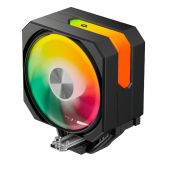 Кулер upHere UP1KC4C Black ARGB / 4HPx6mm, 230W TDP, single tower, 1x120мм ARGB fan, 600-1650RPM, 68 CFM, 25dBA