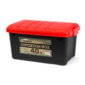 Ящик Следопыт PF-EB-08 Expedition Box 40 л, цв. черный/красный многофункциональный, особопрочный