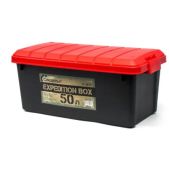 Ящик Следопыт PF-EB-11 Expedition Box 50 л, цв. черный/красный многофункциональный, особопрочный