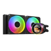 Комплект водяного охлаждения ID-CoolING SL240 V2 LGA1954/1851/1700/1200/115X/AM5/AM4 TDP 300W, PWM, LCD Display, Dual ARGB вентилятор 120мм