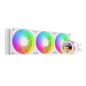 Комплект водяного охлаждения ID-CoolING SL360 V2 White LGA1954/1851/1700/1200/115X/AM5/AM4 TDP 350W, PWM, LCD Display, Triple ARGB вентилятор 120мм, белый