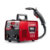 Сварочный аппарат Зубр ПС-М3-160 инвертор полуавтомат FCAW без газа, MMA, TIG, Мощность, кВт	2.8Макс. потребляемый ток, A	18Род сварочного тока	постоянныйСварочный ток FCAW, A	20-160Сварочный ток MMA, A	20-140Сварочный ток TIG, A	20-140Диаметр пр