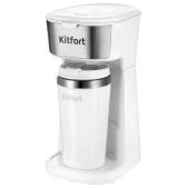 Кофеварка Kitfort КТ-7411 капельная, 450 Вт, объем 0.4 л белая