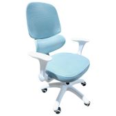 Кресло детское Brabix 533317 Kids MG-225, сетка/ткань TW, голубое с поясничной поддержкой