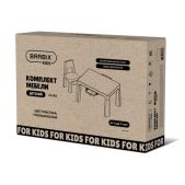 Стол детский + стул Brabix 533291 Kids CS-003, 2-7 лет, пластик белый + розовый