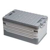 Ящик складной Runis16-17 с крышкой, 610х360х300мм, цв. графит/серый