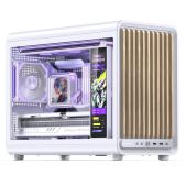 Корпус mATX без БП Jonsbo D33 WOOD White Case Mini-Tower, TG, no fan, 2xUSB-A 3.0 + 1xUSB-C 3.2, mATX, mITX White