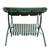 Качели садовые Nostress 680051 SC-003 Comfort, 3 места, Ш170хГ110хВ153 см, мягкое сиденье, зеленый/белый