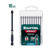 Биты Kraftool 26193-2-100-S10 Impact PZ 2, 100мм, 10 шт, ударные