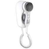 Фен Ksitex F-1400 WC для волос настенный, 1400 Вт, пластик/металл, 2 скорости, белый