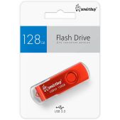 Устройство USB Flash Drive 128Gb SmartBuy SB128Gb3TWR Twist Red USB 3.0 пластик-металл/поворотная/R/W 70/40Mb
