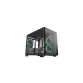 Корпус mATX без БП Deepcool CG330U 3F, TG aquarium, 3x120мм ARGB Fan, mini-ITX, mATX, черный