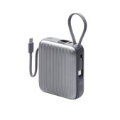 Аккумулятор внешний Deppa 33699 NRG Turbo Cable 10000 mAh, графит 22.5 Вт