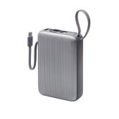 Аккумулятор внешний Deppa 33700 NRG Turbo Cable 20000 mAh, графит 22.5 Вт
