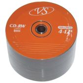Диск CD-RW VS VSCDRWB5001 700 Mb 4-12x Bulk термоусадка без шпиля, комплект 50 шт