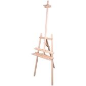 Мольберт Brauberg 192261 Art Classic напольный из сосны Лира с полкой, 170х55х70см, высота холста до 107 см