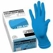 Перчатки латексные смотровые Manual High RISK HR419 25 пар 50 штук, размер 8-9, L большой