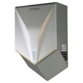 Сушилка для рук Sonnen 701867 HSD-A1011 высокоскоростная, 1000 Вт, 90 м/с, IPX4, пластик, серебристая
