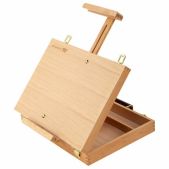 Этюдник-мольберт Brauberg Art 192250 из бука настольный с ящиком, 38х28х55 см, холст до 45 см