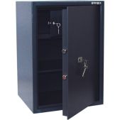 Сейф Brabix 291167 КМ-620Т, 620х430х375мм, 35 кг, ключевой замок + полка, трейзер, крепление к стене