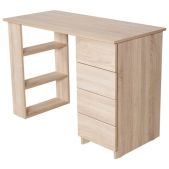 Стол письменный/компьютерный Brabix 641892 ЦБ013707-2 Scandi CD-016, 1100х500х750мм, 4 ящика, дуб сонома