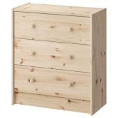 Комод Brabix 641890 008.02.35 Scandi Wood SC-001 РАСТ деревянный, сосна, 620х300х700мм, 3 ящика