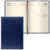 Ежедневник недатированный A5 Brauberg 123413 148x218мм Imperial, гладкая кожа, т.синий, крем.блок