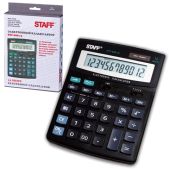 Калькулятор настольный 12 разрядов Staff STF-888-12, двойное питание, 200х150мм